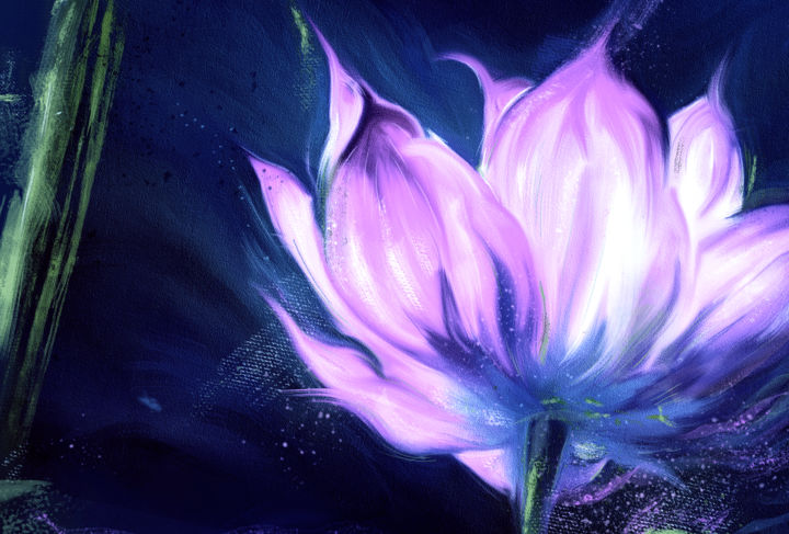 Painting titled "magic lotus.jpg" by Veronika Irbis, Original Artwork