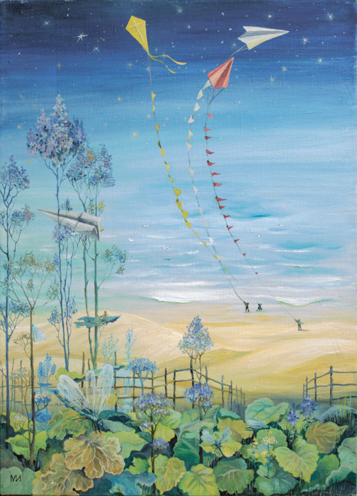 Schilderij getiteld "Summer" door Irina Mironets, Origineel Kunstwerk, Olie