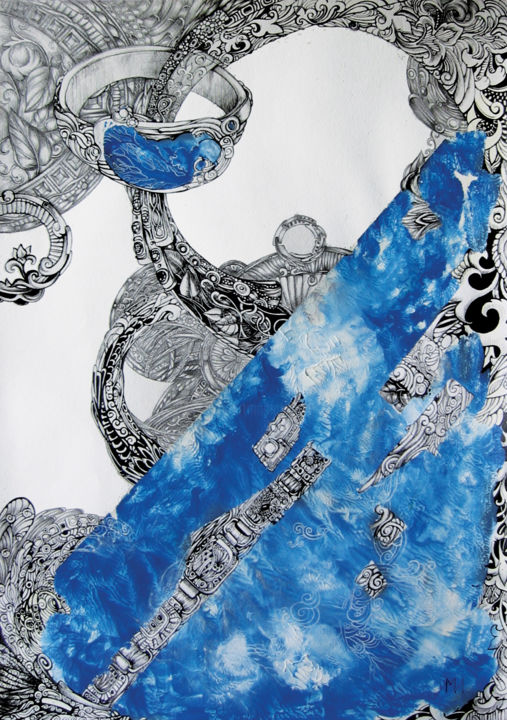 Рисунок под названием "из триптиха «Камни»…" - Irina Mironets, Подлинное произведение искусства, Чернила