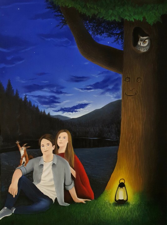 Peinture intitulée "L'arbre qui voulait…" par Iren'Art Painting, Œuvre d'art originale, Pastel