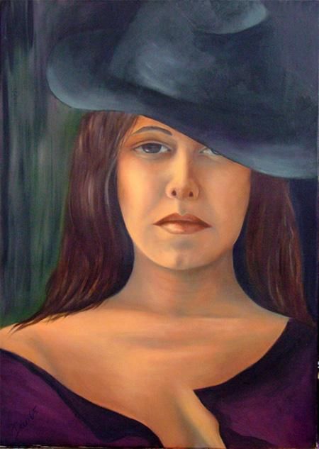 Картина под названием "Model" - Iren Gefen, Подлинное произведение искусства,