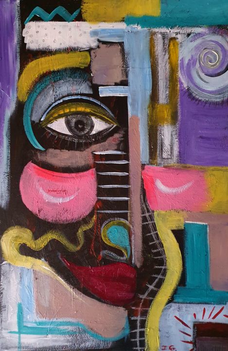 Картина под названием "Solitude" - Irena Goftman, Подлинное произведение искусства, Акрил