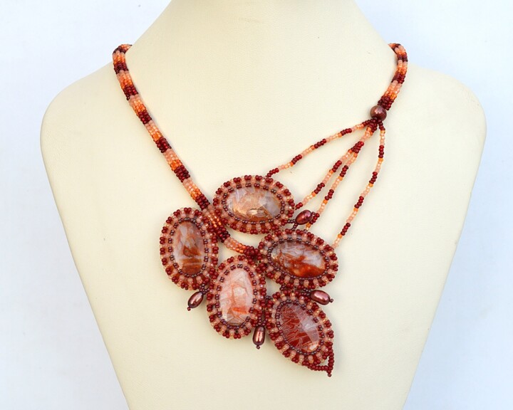 Design titled "Autumn leaf necklace" by Irena Zelickman, Original Artwork, Jewelry