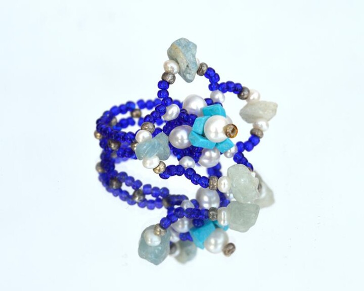 Diseño titulada "Strange blue ring" por Irena Zelickman, Obra de arte original, Joyas