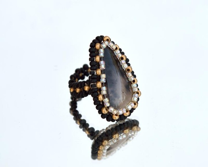 제목이 "Dendrite agate ring"인 디자인 Irena Zelickman로, 원작, 보석류