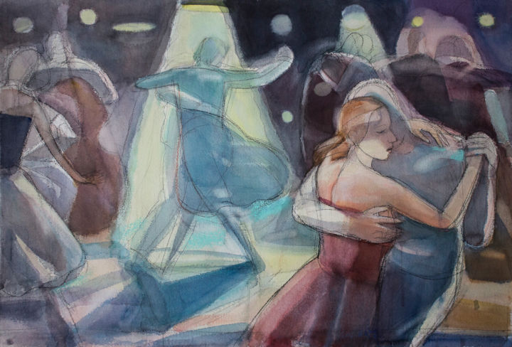 绘画 标题为“Dance” 由Irena Luse, 原创艺术品, 水彩