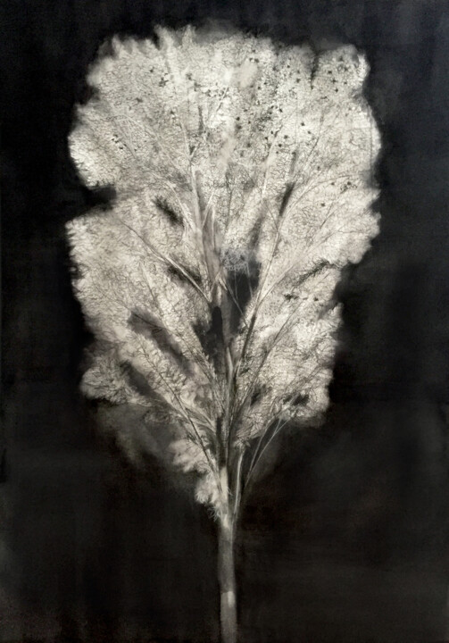 Drawing titled "Alone" by Irena Luse, Original Artwork, Charcoal