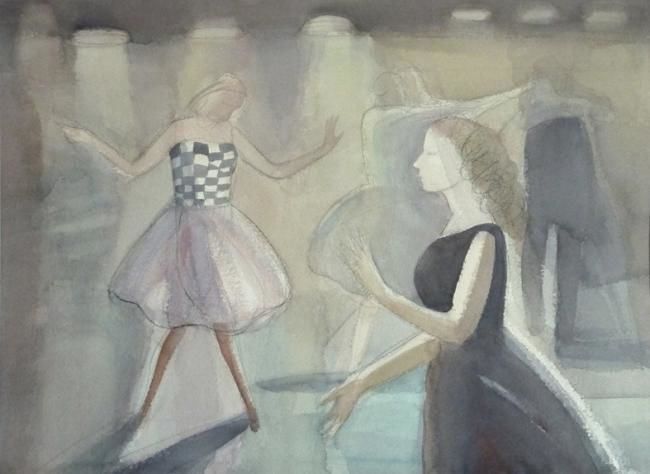 Ζωγραφική με τίτλο "Dance within" από Irena Luse, Αυθεντικά έργα τέχνης, Ακουαρέλα