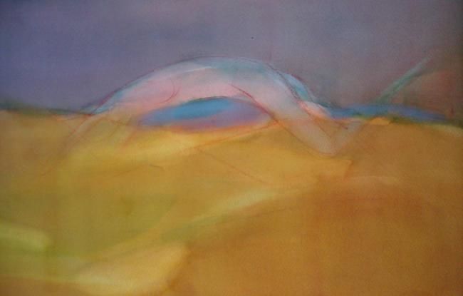 Malerei mit dem Titel "Diver" von Irena Luse, Original-Kunstwerk, Aquarell