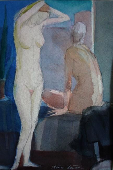 Painting titled "Morning" by Irena Luse, Original Artwork, Watercolor