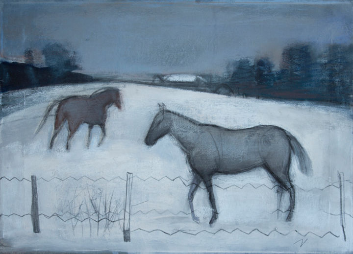 "Winter" başlıklı Tablo Irena Luse tarafından, Orijinal sanat, Pastel