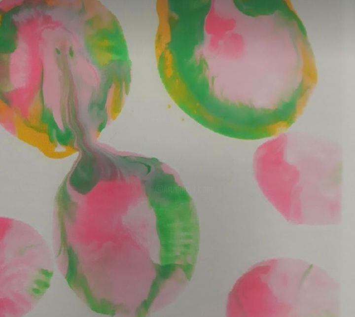 Peinture intitulée "Ballons" par Irene Guinez, Œuvre d'art originale, Acrylique