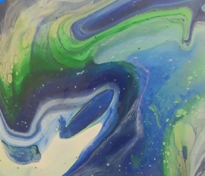 Peinture intitulée "Océan" par Irene Guinez, Œuvre d'art originale, Acrylique
