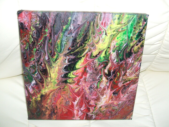 Painting titled "water fall" by Irene Nolan (Visions), Original Artwork, Acrylic