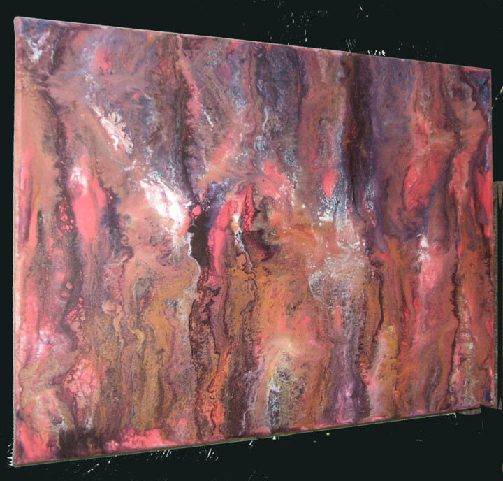 Painting titled "Rock face" by Irene Nolan (Visions), Original Artwork, Acrylic