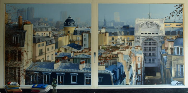 Pittura intitolato "Paris" da Antonio Sirtori, Opera d'arte originale, Olio