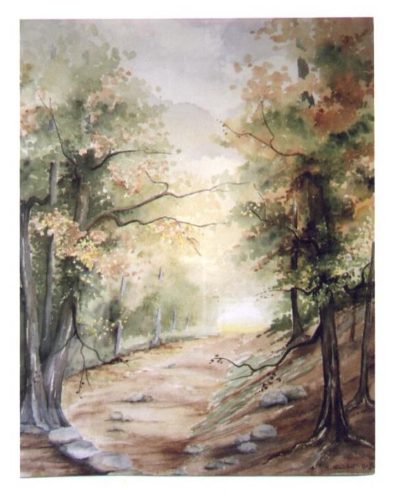 Peinture intitulée "l'automne" par Irene Streichert, Œuvre d'art originale