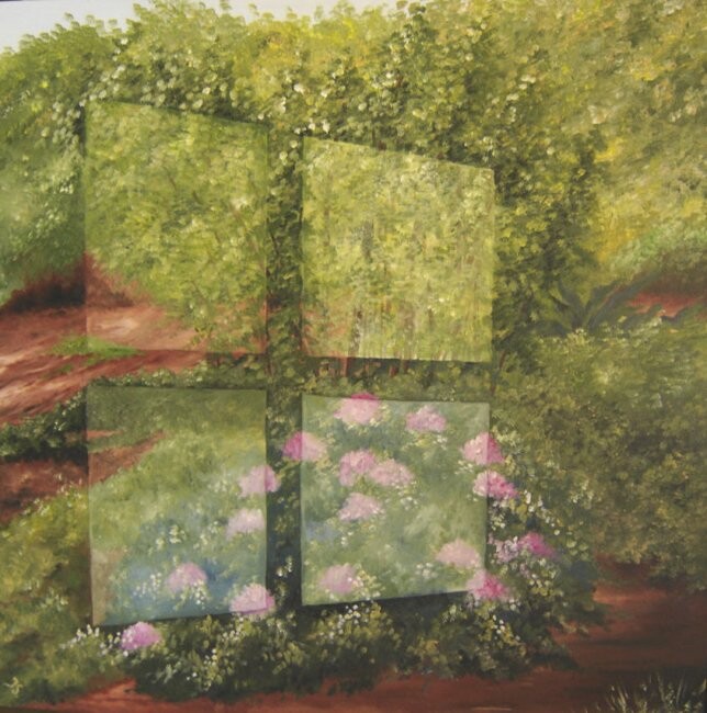 Painting titled "Azalées au parc Oli…" by Irene Streichert, Original Artwork