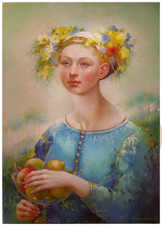 Pintura intitulada "Summer" por Irene Vlassova, Obras de arte originais, Óleo