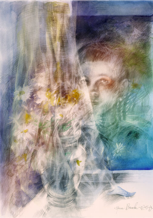 Schilderij getiteld "Evanescence." door Irene Vlassova, Origineel Kunstwerk, Aquarel