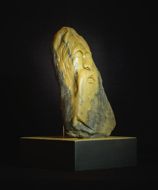 Skulptur mit dem Titel "Der Yogi" von Grazyna Federico, Original-Kunstwerk