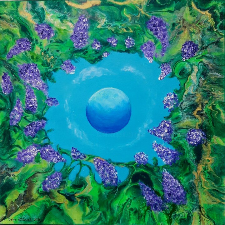 Malerei mit dem Titel "Sommer" von Irene Mitawski, Original-Kunstwerk, Acryl