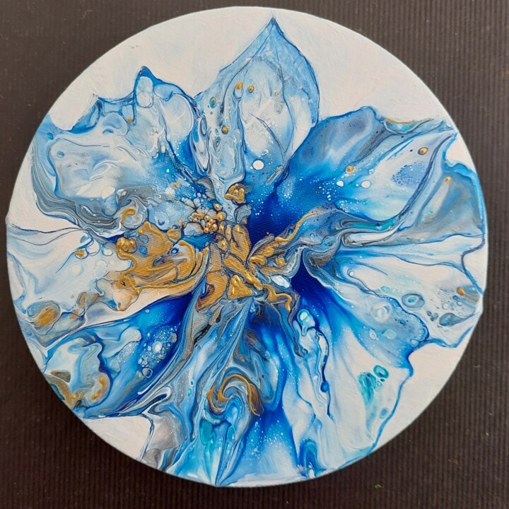 Malerei mit dem Titel "Abstraktе  blau Blu…" von Irene Mitawski, Original-Kunstwerk, Acryl