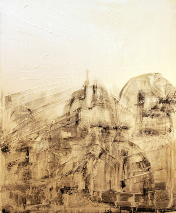 Pittura intitolato "irene-shraer-city-m…" da Irène Shraer, Opera d'arte originale, Acrilico