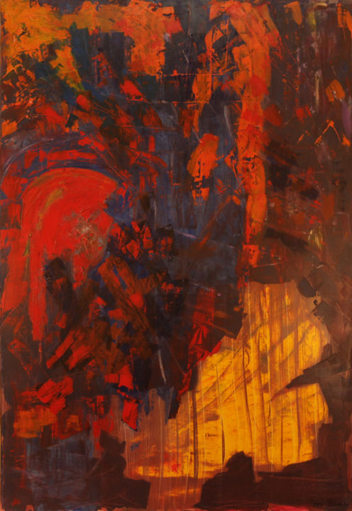 Pittura intitolato "new-york-acrylique-…" da Irène Shraer, Opera d'arte originale, Acrilico