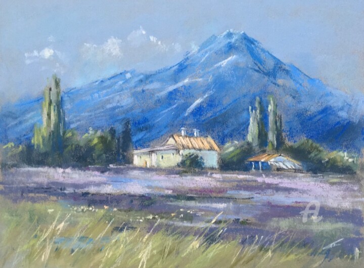 Drawing titled "Provence" by Irene_art, Original Artwork, Pastel