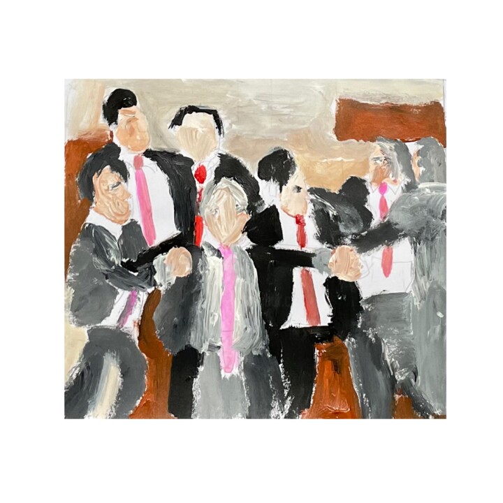 Painting titled "Conference paintings" by Irfan Ajvazi, Original Artwork, Acrylic