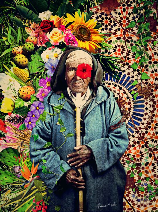 Arts numériques intitulée "The Farmer - Morocc…" par Iriessu, Œuvre d'art originale, Photo montage