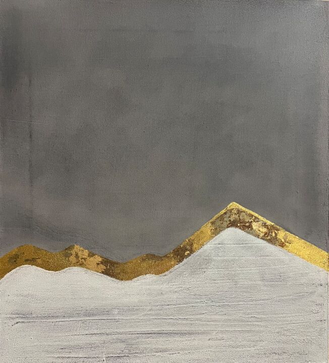 Картина под названием "Туманные горы" - Ирина Авдошкина, Подлинное произведение искусства, Акрил