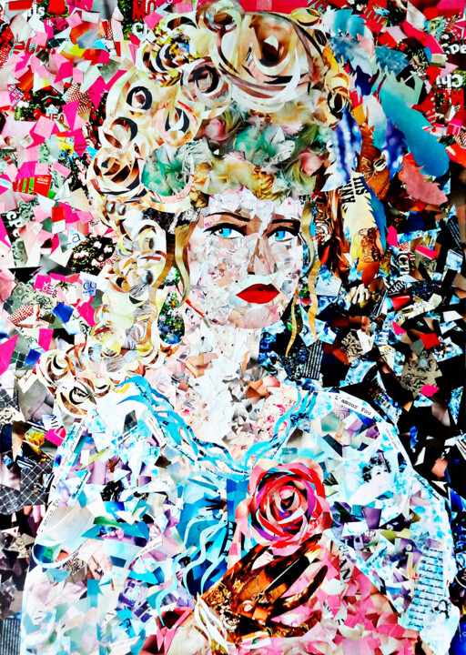 Collages titled "Marie Antoinette -…" by Irina Bast, Original Artwork, Collages