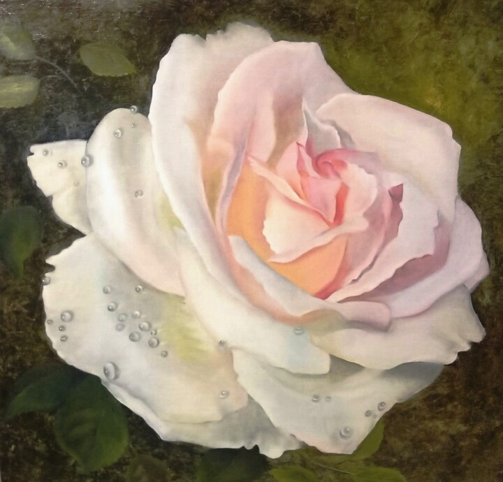 Painting titled "" Роза"" by Irina Berezina, Original Artwork, Oil