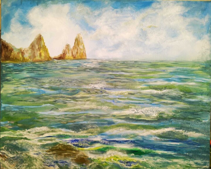 Painting titled "Capri, Marina Picco…" by Irina Bublik, Original Artwork, Acrylic