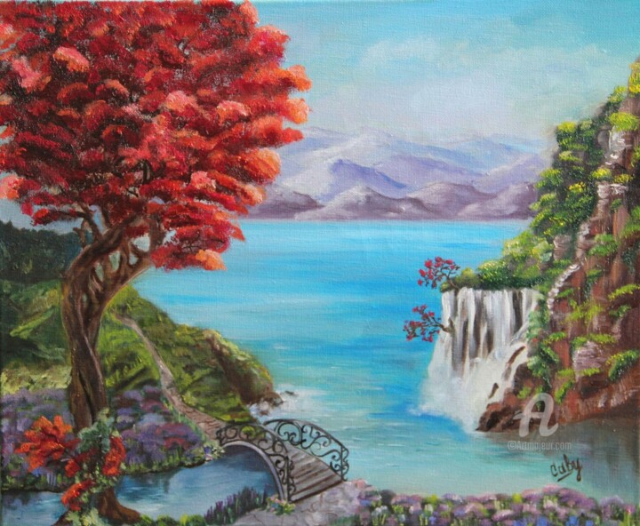 Painting titled "l'humeur  dzen" by Irina Caby (Bonbon.mme), Original Artwork, Oil