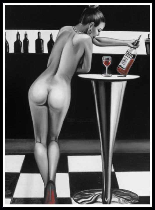 Pintura titulada "BITTER CAMPARI" por Irina Goldenfish, Obra de arte original, Oleo