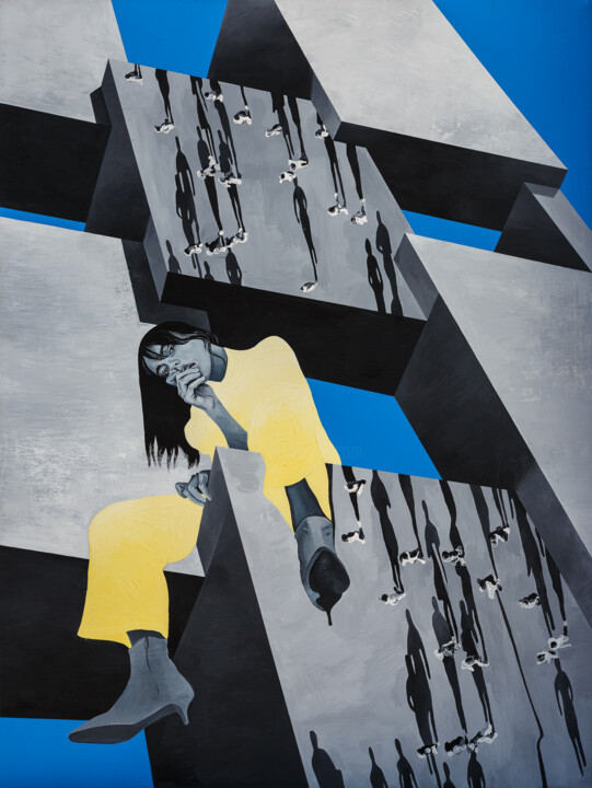 Painting titled "My blue heaven" by Irina Greciuhina, Original Artwork, Acrylic