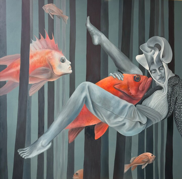 Картина под названием "No name2" - Irina Greciuhina, Подлинное произведение искусства, Акрил