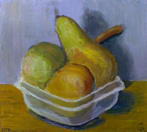 Painting titled "Juicy Fruit" by Irina Gvozdetskaya, Original Artwork, Oil