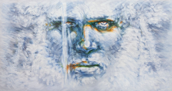 Pintura intitulada "ICE IN THE AIR_XII…" por Irina Inozemtseva-Lopes, Obras de arte originais, Acrílico