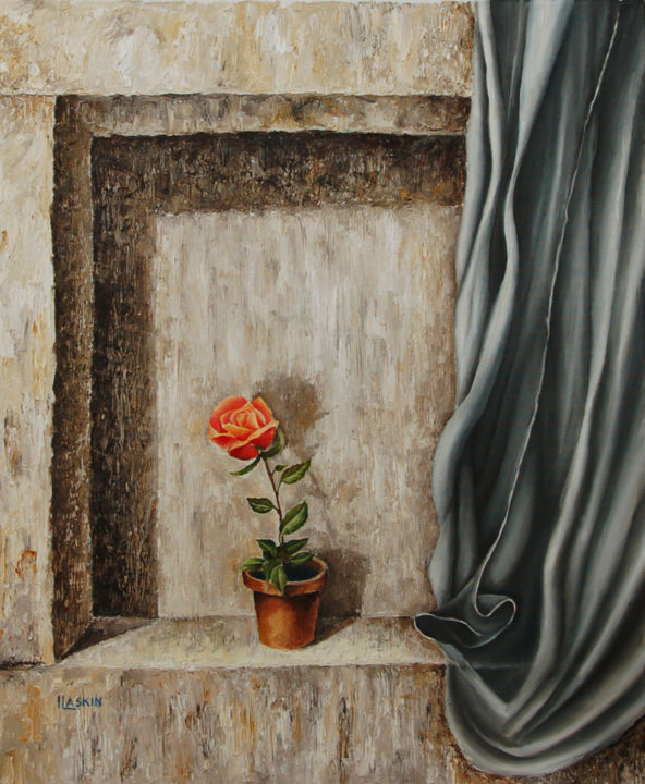 Painting titled "Still Life" by Irina Laskin, Original Artwork, Oil