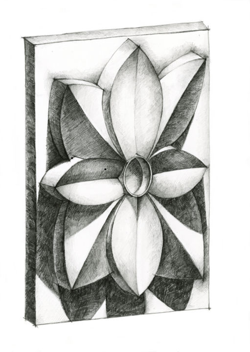 Zeichnungen mit dem Titel "Architectural detail" von Irina Laskin, Original-Kunstwerk, Graphit