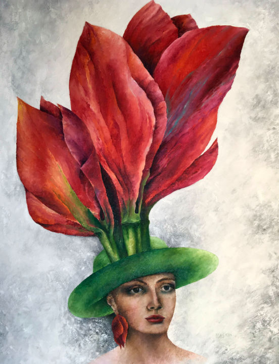 Pittura intitolato "Canna" da Irina Laskin, Opera d'arte originale, Olio