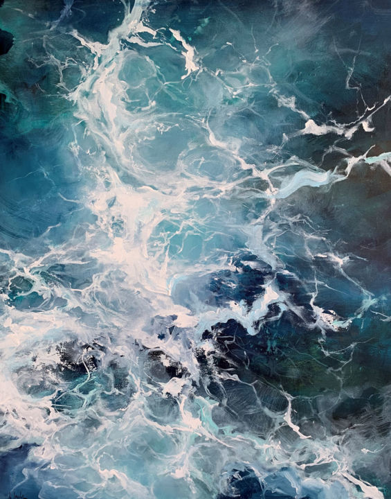 Pittura intitolato "Ocean cubes II" da Irina Laube, Opera d'arte originale, Acrilico