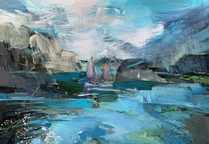 "On the way to the h…" başlıklı Tablo Irina Laube tarafından, Orijinal sanat, Akrilik