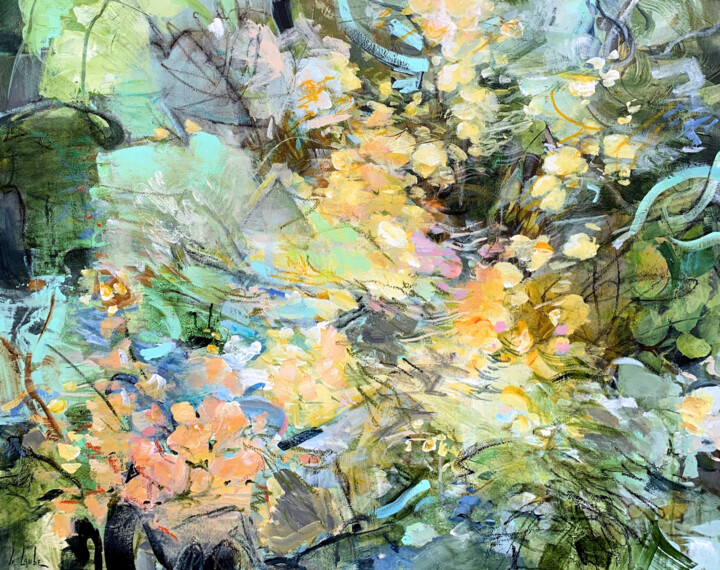 Malerei mit dem Titel "Springtime" von Irina Laube, Original-Kunstwerk, Acryl