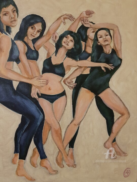 Pittura intitolato "Energy of a woman" da Irina Oleynik, Opera d'arte originale, Olio