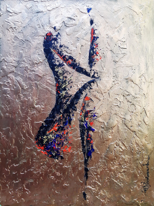 Картина под названием "Female figure, orig…" - Ирина Прокофьева, Подлинное произведение искусства, Масло Установлен на Дерев…